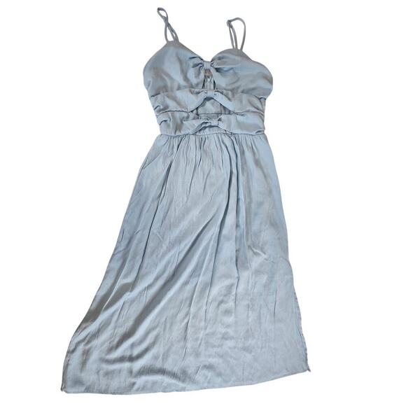 Altard state Bow Cut Out Bella Midi Dress Baby Blue Slip Tank Small - Picture 1 of 11